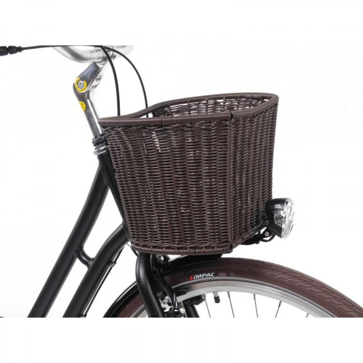 28" Zoll Alu Damen Fahrrad 7 Gang Shimano Nexus Nabendynamo Korb RETRO Classic schwarz Ihr